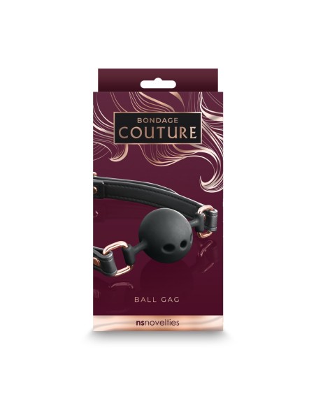 MORDAZA DE BOLA BONDAGE COUTURE NEGRO