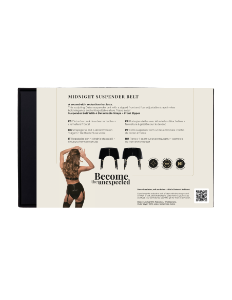 GUILTY PLEASURE MIDNIGHT SUSPENDER BELT BLACK