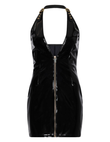 GUILTY PLEASURE HELIX HALTER DRESS BLACK