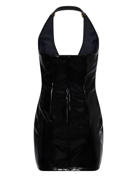 GUILTY PLEASURE HELIX VESTIDO HALTER NEGRO