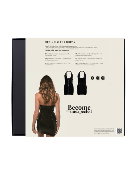 GUILTY PLEASURE HELIX VESTIDO HALTER NEGRO