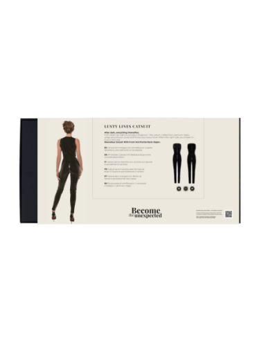 GUILTY PLEASURE LUSTY LINES CATSUIT BLACK