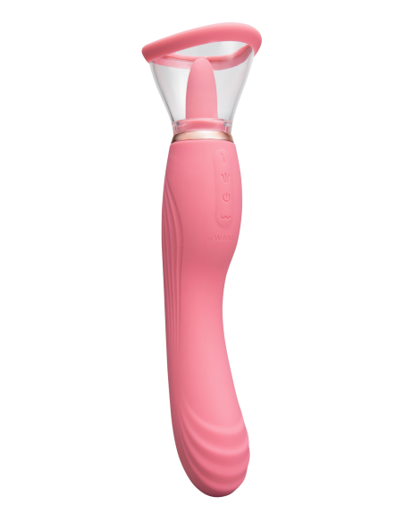 LE WAND LICK 3-1 DOUBLE ENDED VIBE WITH LICKING TONGUE STIMULATOR