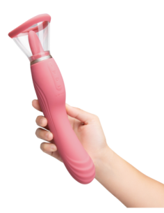 LE WAND LICK 3-1 DOUBLE ENDED VIBE WITH LICKING TONGUE... 2