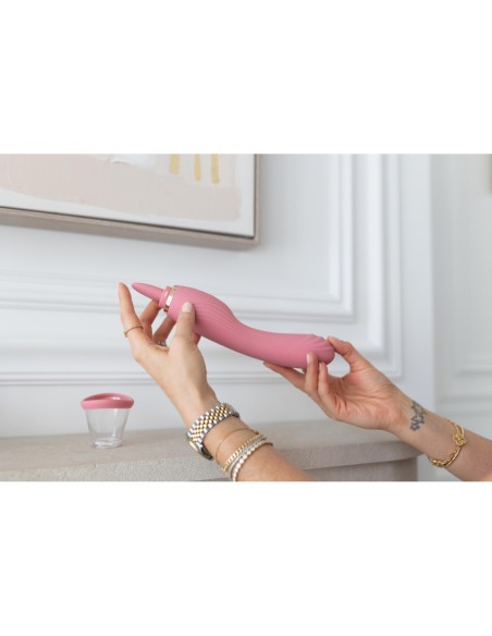 LE WAND LICK 3-1 DOUBLE ENDED VIBE WITH LICKING TONGUE STIMULATOR