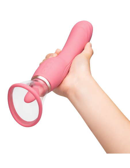 LE WAND VIBRA DE LAMER 3-1 DE DOBLE EXTREMO CON ESTIMULADOR DE LENGUA PARA LAMER