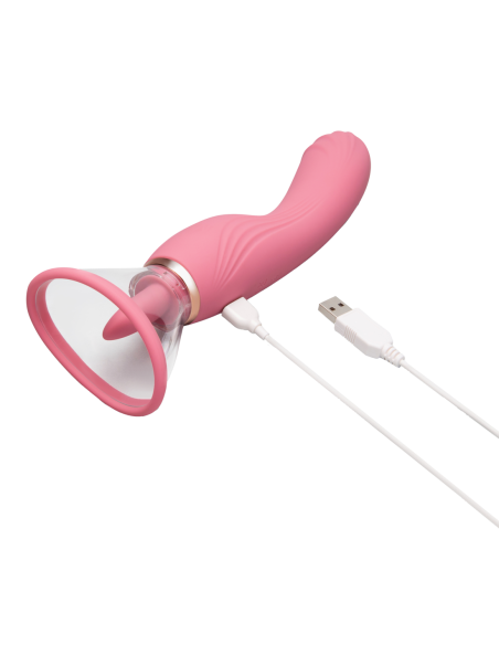 LE WAND VIBRA DE LAMER 3-1 DE DOBLE EXTREMO CON ESTIMULADOR DE LENGUA PARA LAMER