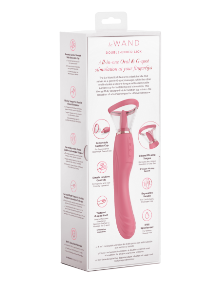 LE WAND LICK 3-1 DOUBLE ENDED VIBE WITH LICKING TONGUE STIMULATOR