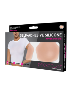 PEEKABOOS SELF ADHESIVE SILICONE NIPPLE COVERS, FLESH 2