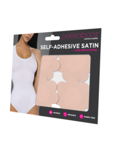 PEEKABOOS SELF ADHESIVE SATIN NIPPLE COVERS, NUDE 2