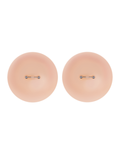 PEEKABOOS SILICONE PIERCED NIPPLE COVERS, FLESH