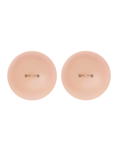 PEEKABOOS SILICONE PIERCED NIPPLE COVERS, FLESH
