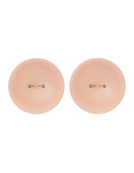 PEEKABOOS CUBIERTAS DE PEZONES PERFORADAS DE SILICONA, CARNE