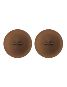 PEEKABOOS SILICONE PIERCED NIPPLE COVERS, BROWN