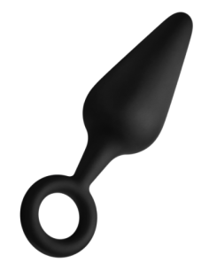 FORTO F-10 SILICONE PLUG W/ PULL RING LARGE BLACK 2