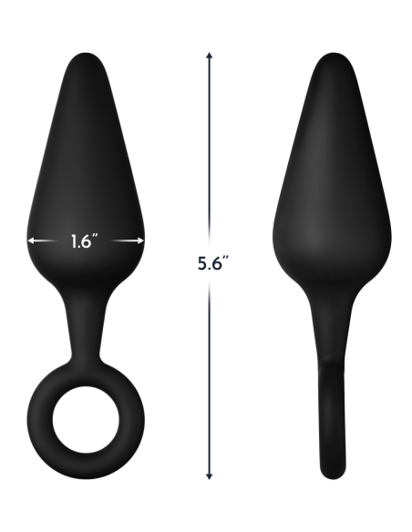 FORTO TAPÓN DE SILICONA F-10 CON ANILLO DE TRACCIÓN GRANDE NEGRO