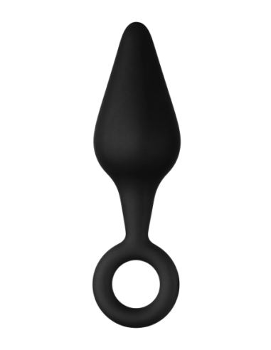 FORTO F-10 SILICONE PLUG W/ PULL RING SMALL BLACK