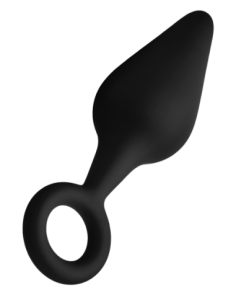 FORTO F-10 SILICONE PLUG W/ PULL RING SMALL BLACK 2