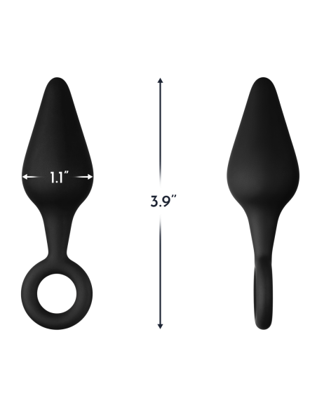 FORTO TAPÓN DE SILICONA F-10 CON ANILLO DE TRACCIÓN PEQUEÑO NEGRO