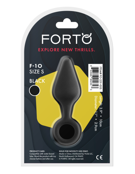 FORTO TAPÓN DE SILICONA F-10 CON ANILLO DE TRACCIÓN PEQUEÑO NEGRO