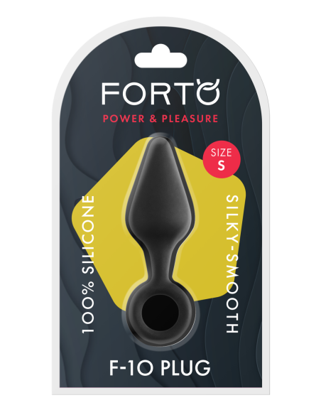 FORTO F-10 SILICONE PLUG W/ PULL RING SMALL BLACK