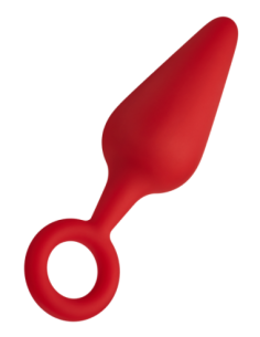 FORTO F-10 SILICONE PLUG W/ PULL RING LARGE RED 2