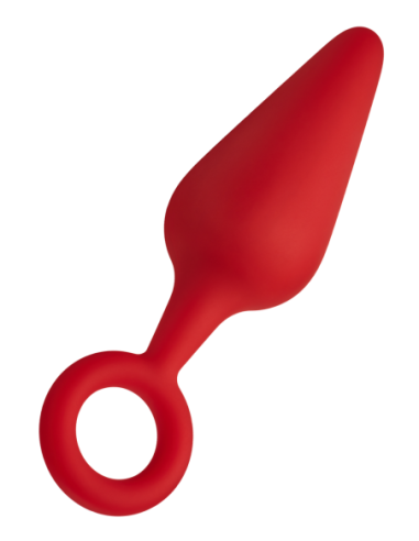 FORTO F-10 SILICONE PLUG W/ PULL RING LARGE RED