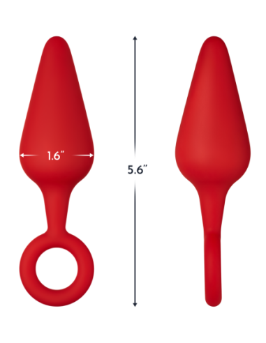 FORTO F-10 SILICONE PLUG W/ PULL RING LARGE RED