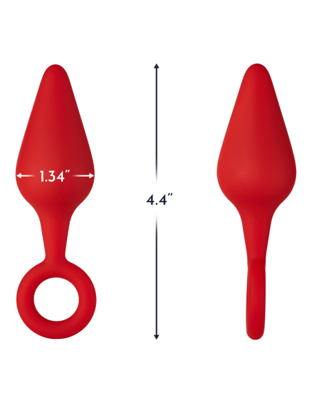 FORTO F-10 SILICONE PLUG W/ PULL RING MEDIUM RED