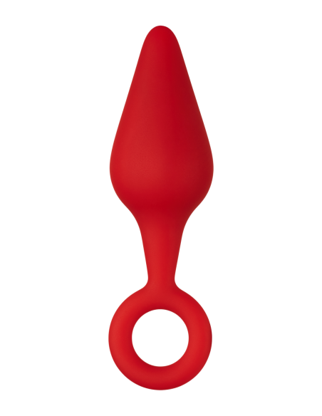 FORTO F-10 SILICONE PLUG W/ PULL RING SMALL RED