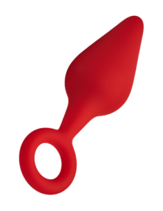 FORTO F-10 SILICONE PLUG W/ PULL RING SMALL RED 2