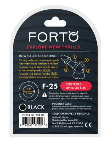 FORTO F-25 23MM C-RING NEGRO
