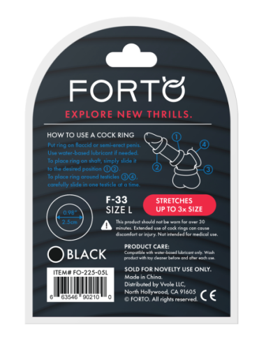 FORTO F-33 25MM C-RING LARGE BLACK