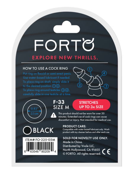 FORTO F-33 21MM C-RING MEDIUM BLACK