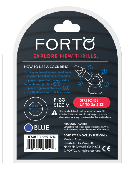FORTO F-33 21MM C-RING MEDIUM BLUE