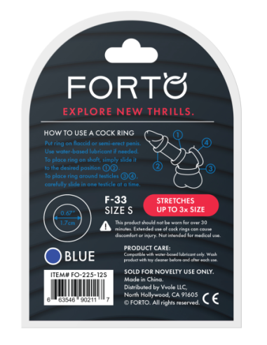 FORTO F-33 17MM C-RING SMALL BLUE