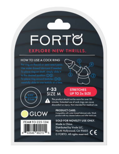 FORTO F-33 ANILLO EN C DE 21 MM DE BRILLO MEDIO