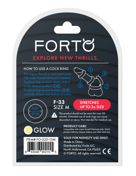 FORTO F-33 ANILLO EN C DE 21 MM DE BRILLO MEDIO