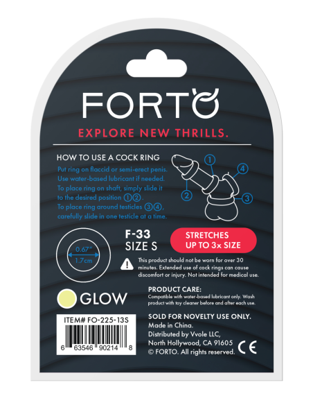 FORTO F-33 17MM C-RING SMALL GLOW