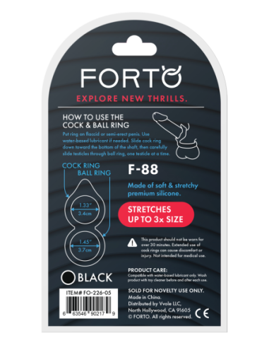 FORTO F-88 DOUBLE RING BLACK