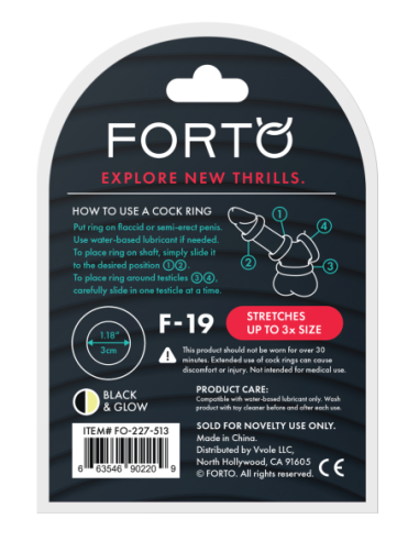 FORTO F-19 2 TONE C-RING BLACK AND GLOW