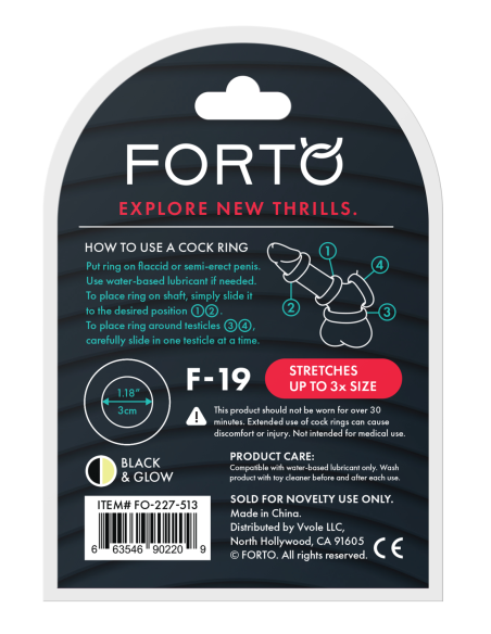 FORTO F-19 2 TONE C-RING BLACK AND GLOW