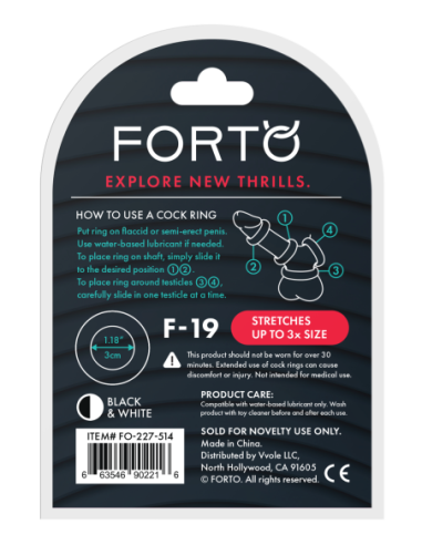 FORTO F-19 2 TONE C-RING BLACK AND WHITE