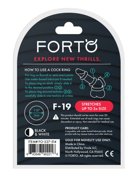 FORTO F-19 2 TONE C-RING BLACK AND WHITE
