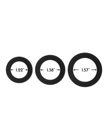 FORTO F-61 3 PIECE C-RING SET BLACK