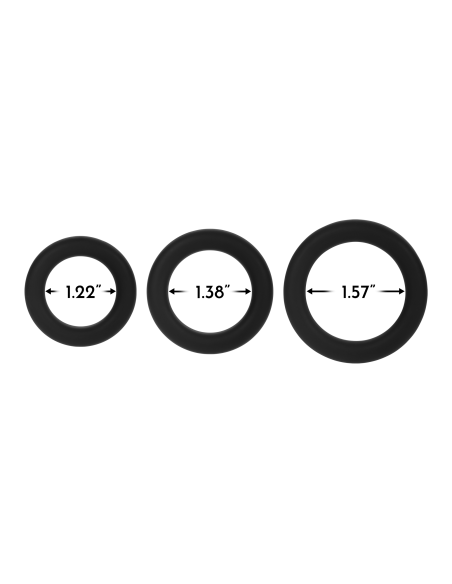 FORTO F-61 3 PIECE C-RING SET BLACK