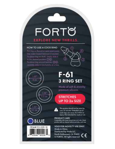 FORTO F-61 3 PIECE C-RING SET RED