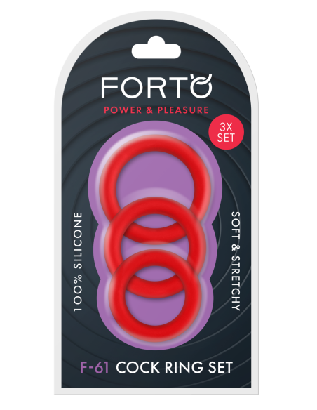 FORTO F-61 JUEGO DE ANILLOS EN C DE 3 PIEZAS AZUL