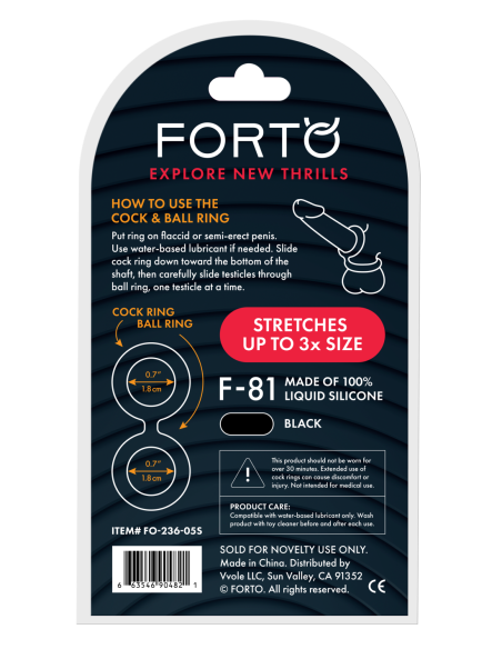 FORTO F-81 DOUBLE RING 44MM BLACK