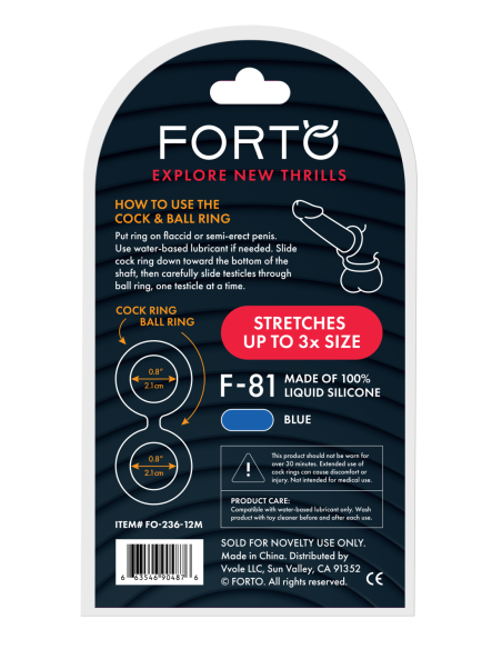 FORTO F-81 DOUBLE RING 47MM BLUE